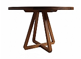 TT yuvarlak masa ceviz renk-ahşap ayak-mutfak masası-100cm x 100cm