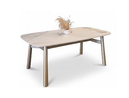 Marble porselen yemek masası -180cm x 90cm -Doğal taş