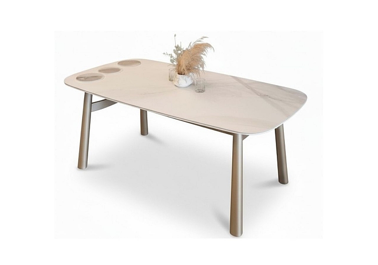 Marble porselen yemek masası -180cm x 90cm -Doğal taş