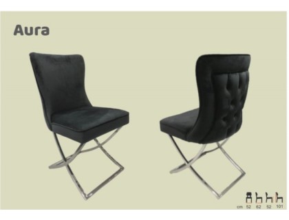 Aura Sandalye metal ayaklı gümüş