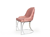 Pearl Sandalye Gümüş Metal Ayaklı