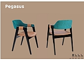 Pegasus Sandalye ahşap ayaklı siyah boyalı