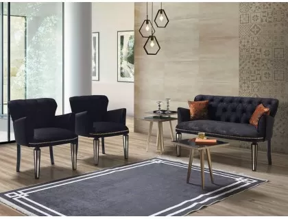 Kafe-bekleme-kuaför-ofis-kave-çayseti koltuk takımı 2+1+1