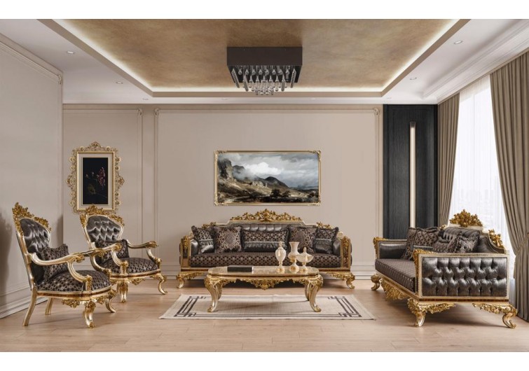 Sultan altın klasik koltuk takımı 3-3-1-1