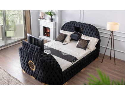 Hayal akıllı karyola -Kumandalı Tv stand,şarj,şömine,ses sistemi,bardaklık