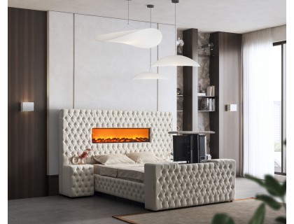 Perla akıllı karyola -Kumandalı Tv stand,şömine