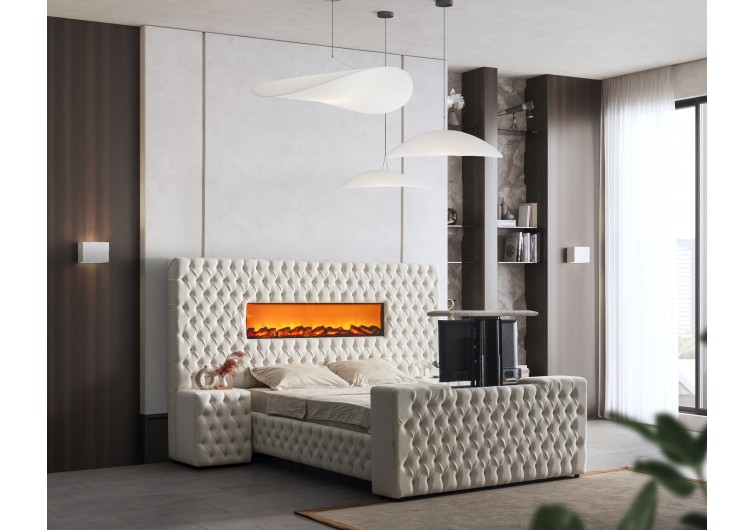 Perla akıllı karyola -Kumandalı Tv stand,şömine