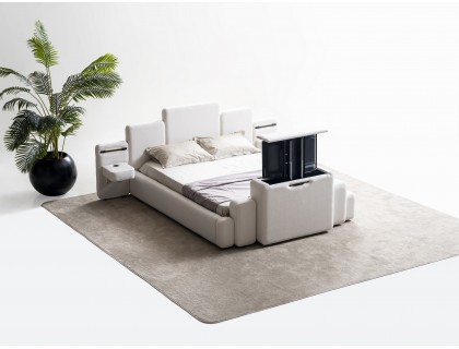 Tesla akıllı karyola -Kumandalı Tv stand,şarj,aydınlatma