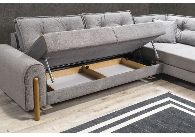 Asya bazalı büyük yataklı köşe koltuk