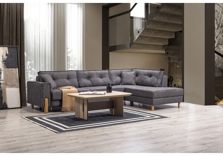 İpek bazalı büyük yataklı köşe koltuk