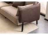 Loren koltuk takımı krem acı kahve renk 3+3+1