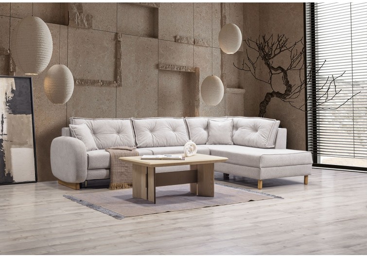 Zeyne bazalı büyük yataklı köşe koltuk