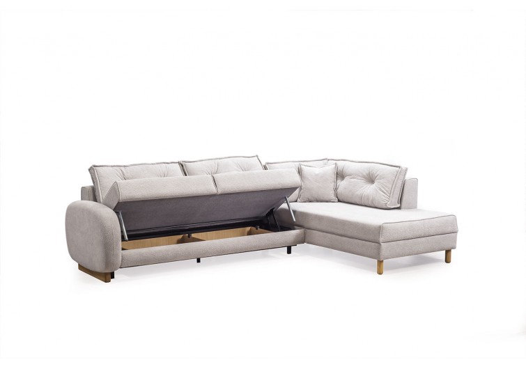 Zeyne bazalı büyük yataklı köşe koltuk