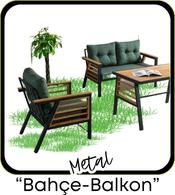 Metal bahçe balkon oturma grupları