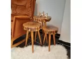 Kütük Zigon Servis Sehpası Ceviz