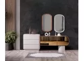 Daimond konsol ceviz beyaz mdf boya