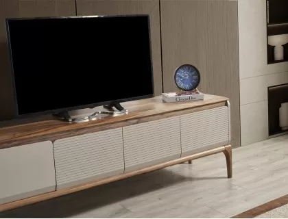 Siesta tv ünitesi ahşap ceviz ve ekru renk