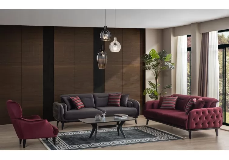 Milas bordo koltuk takımı 3+3+1