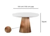 Firdevs masa ve sandalye takımı 100cm çap