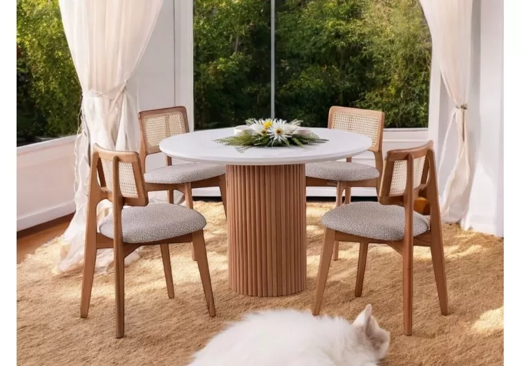 Zahara Masa Sandalye takımı 100cm çap yuvarlak