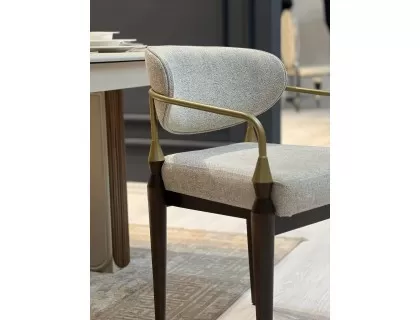 Flora Sandalye ahşap Ayaklı,metal kolçaklı