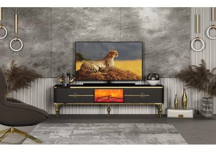 Asel tv sehpası şömineli