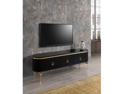 Siesta tv unitesi boyalı siyah mdf 170cm