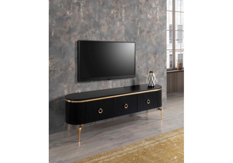 Siesta tv unitesi boyalı siyah mdf 170cm