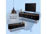 Siesta tv unitesi boyalı siyah mdf 170cm