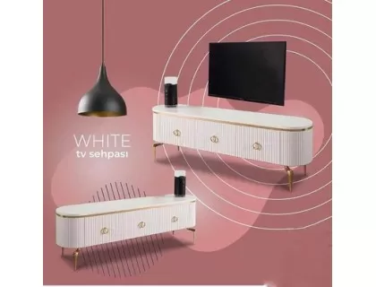 Siesta tv unitesi boyalı beyaz mdf 170cm