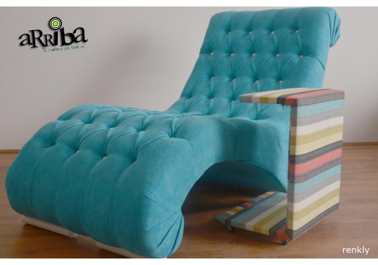 Renkly (turkuaz-mavi)dinlenme tv koltuğu